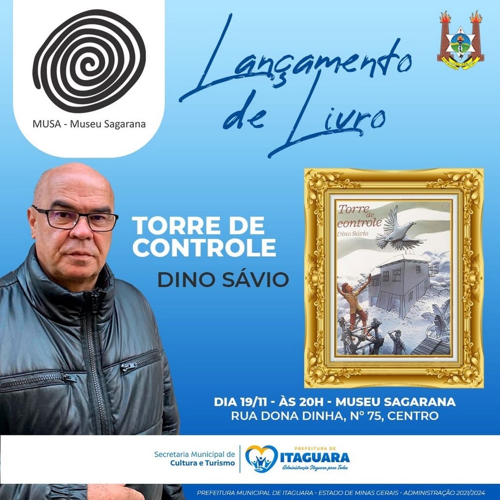 Dino Sávio lança “Torre de Controle”, no Museu Sagarana, em Itaguara